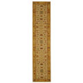 Hand-spun Tribal Ivory/ Gold Wool Rug (2'3 x 10')