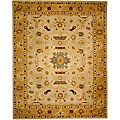 Hand-spun Tribal Ivory Wool Rug (6' x 9')