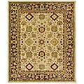 Hand-spun Heirloom Ivory/ Brown Wool Rug (8' x 10')