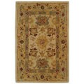 Hand-spun Heirloom Ivory/ Gold Wool Rug (3' x 5')