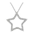 10k White Gold 1/4ct TDW Diamond Star Pendant