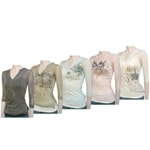 Rue 21 Sheer 3/4-sleeve Printed Tee Shirt