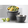 3-piece Stainless Steel Grey Mixing Bowl Set
