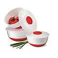 6-piece Non-skid Red Mixing Bowl Set