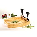 Mezzaluna Stainless Steel Knife Set w/ Chopping Block