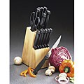 15-piece Stainless Steel Knife Set with Storage Block