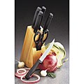 7-piece Stainless Steel Knife Set with Wood Block