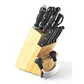 16-piece Stainless Steel Knife Set with Mezzaluna