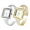 Geneva Platinum Women's Polished Square Watch
