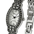 Geneva Platinum Marcasite Antique Women's Watch