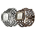 Geneva Platinum 3 Chain Band Antique Women's Watch