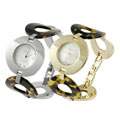 Geneva Platinum Women's Round Link Watch