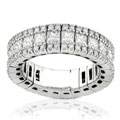 18k White Gold 3-3/5ct TDW Diamond Eternity Band