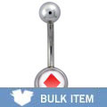 Red Diamond Logo Curved Steel Barbell (Case of 5)