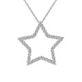 10k White Gold 1/2ct TDW Diamond Star Pendant