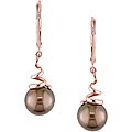 14k Gold Cultured FW Brown Pearl Earrings (8-8.5mm)