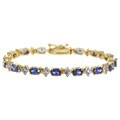18k Gold over Sterling Silver CZ Diamond Bracelet