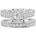 14k White Gold 1 1/10ct TDW Diamond Bridal Set