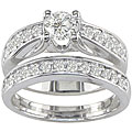 14k White Gold 1 1/10ct TDW Diamond Bridal Set (I-J, I1-I2)