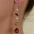 Sterling Silver Mixed Color Pearl Earrings