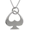 Platifina Players Spade Suit Necklace