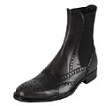 Dolce & Gabbana Men's Black Leather Perforated Chelsea Boots
