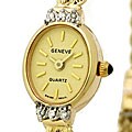 Geneve Women's Solid 14k Yellow Gold Watch