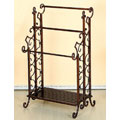 Indoor Iron and Wood Blanket Rack