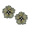 18k White Gold 1/3ct TDW Diamond Sapphire Earrings