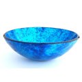 Fontaine Blue Foil Glass Vessel Bathroom Sink