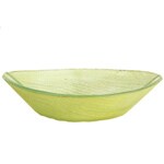 Fontaine Green Pea Pod Glass Vessel Bathroom Sink