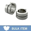 Stainless Steel Huggie Earrings (Case of 2 Pairs)