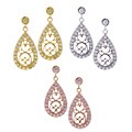 Sterling Silver Antique Style CZ Earring