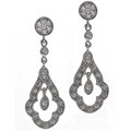 Sterling Silver Elegant Vintage CZ Earrings
