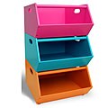 Bright-colored Stacking Storage Bins