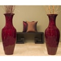 36-inch Red Mahogany Vase & Tall Branches