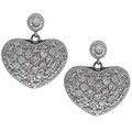 Heart Pave-style CZ Earrings