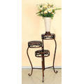 Iron and Wood Fold-out 3-tier Indoor Plant Stand