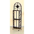 Iron & Wood Indoor Folding Curved Curio Shelf