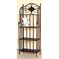 Large Indoor Iron and Wood 4-tier Baker's Rack
