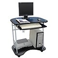 Two-tier Half-oval Desk with Wheels
