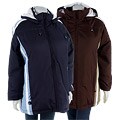 Komitor Plus Size Down Filled Block Stadium Coat