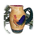 Classic Rooster Collection Water Pitcher