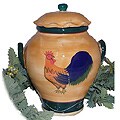 Classic Rooster Collection Hand-painted Cookie Jar