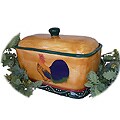 Classic Rooster Hand-painted Bread Jar