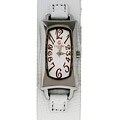 Calibre Women's White Leather Strap Watch