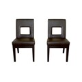 Percy Dark Brown Cut-out Dining Chair (Set of 2)