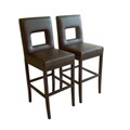 Darcie Dark Brown Cut-out Barstool (Set of 2)