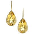 14k Yellow Gold Citrine Hook Earrings