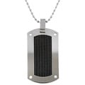 Titanium Diamond and Braided Cable Dog Tag